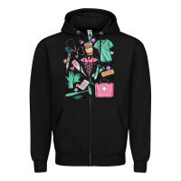 Black can't talk right now doing medical assistant stuff Zipper Hoodie - MaliasSmallBusiness