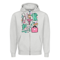 Dove Grey can't talk right now doing medical assistant stuff Zipper Hoodie - MaliasSmallBusiness