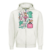 Oatmeal Heather can't talk right now doing medical assistant stuff Zipper Hoodie - MaliasSmallBusiness