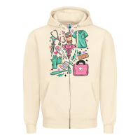 Sandshell can't talk right now doing medical assistant stuff Zipper Hoodie - MaliasSmallBusiness