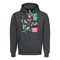 Smoke can't talk right now doing medical assistant stuff Zipper Hoodie - MaliasSmallBusiness