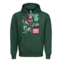 Sports Green can't talk right now doing medical assistant stuff Zipper Hoodie - MaliasSmallBusiness