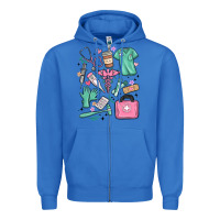 True Royal can't talk right now doing medical assistant stuff Zipper Hoodie - MaliasSmallBusiness