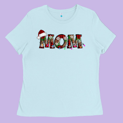 Christmas Mom Ladies Tee Designed By Adodesignshop