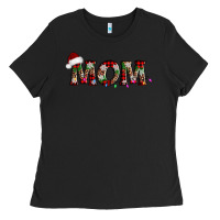 Black christmas mom Ladies Tee - AdoDesignShop
