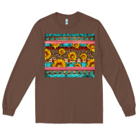 Chestnut western sunflowers turquoise Long Sleeve Tee - Artiststas
