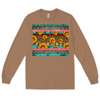Toasted Coconut western sunflowers turquoise Long Sleeve Tee - Artiststas