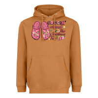 Meerkat Pink Christmas crocin' around the Christmas tree Heavyweight Hoodie - NancyCooperArtShop