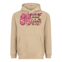 Mushroom Pink Christmas crocin' around the Christmas tree Heavyweight Hoodie - NancyCooperArtShop