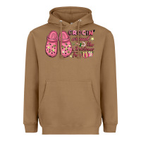 Toasted Coconut Pink Christmas crocin' around the Christmas tree Heavyweight Hoodie - NancyCooperArtShop