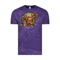 Cloud Purple cow Vintage Tee - JahusDesignShop