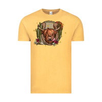 Vintage Mustard cow Vintage Tee - JahusDesignShop