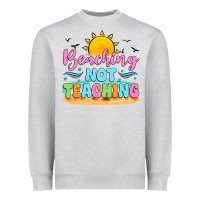 Heather Grey beaching not teaching black back Heavyweight Sweatshirt - JahusDesignShop