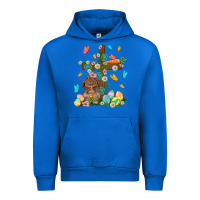 Cobalt Western Rabbit with Cross Easter Day Urban Hoodie - HowdyJamesFarm