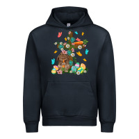 Navy Western Rabbit with Cross Easter Day Urban Hoodie - HowdyJamesFarm
