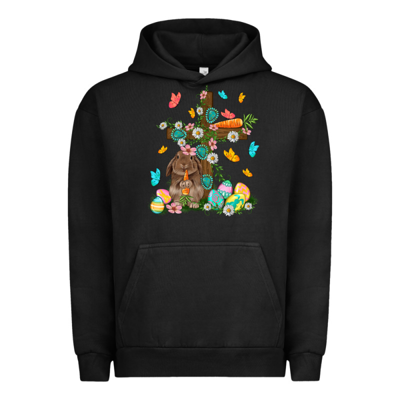 Western Rabbit With Cross Easter Day Urban Hoodie by HowdyJamesFarm | Teevron