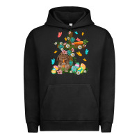 Pigment Black Western Rabbit with Cross Easter Day Urban Hoodie - HowdyJamesFarm