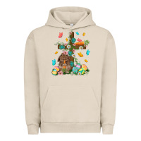 Pigment French Oak Western Rabbit with Cross Easter Day Urban Hoodie - HowdyJamesFarm