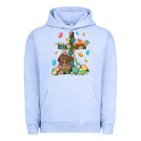 Pigment Grape Ice Western Rabbit with Cross Easter Day Urban Hoodie - HowdyJamesFarm