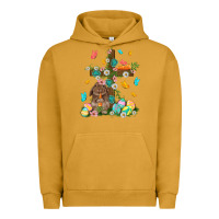Pigment Peanut Butter Western Rabbit with Cross Easter Day Urban Hoodie - HowdyJamesFarm