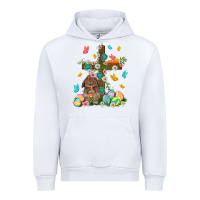 White Western Rabbit with Cross Easter Day Urban Hoodie - HowdyJamesFarm