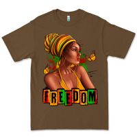 Cacao Juneteenth freedom afro woman Premium Tee - RanaPortraitStore