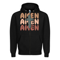 Black amen Zipper Hoodie - MaliasSmallBusiness