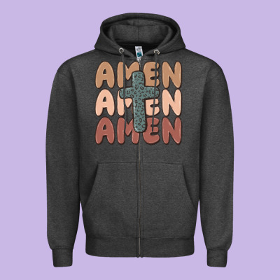 Amen Zipper Hoodie Designed By Maliassmallbusiness