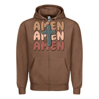 Chestnut amen Zipper Hoodie - MaliasSmallBusiness