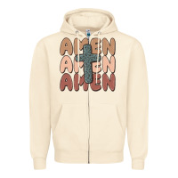 Sandshell amen Zipper Hoodie - MaliasSmallBusiness