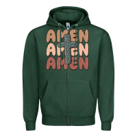 Sports Green amen Zipper Hoodie - MaliasSmallBusiness