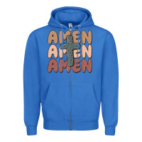 True Royal amen Zipper Hoodie - MaliasSmallBusiness