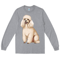 Heather Grey standart poodle Long Sleeve Tee - Artiststas