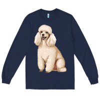 Navy standart poodle Long Sleeve Tee - Artiststas