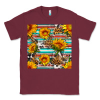 Burgundy serape leopard seamless pattern Classic Tee - BundleAndBundleShop