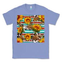 Colony Blue serape leopard seamless pattern Classic Tee - BundleAndBundleShop