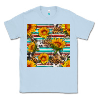 Dusty Blue serape leopard seamless pattern Classic Tee - BundleAndBundleShop