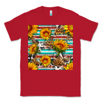 Red serape leopard seamless pattern Classic Tee - BundleAndBundleShop