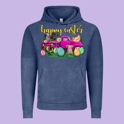 Happy Easter Truck With Farm Animal Vintage Hoodie Designed By Neo Western