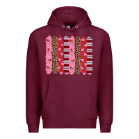 Burgundy valentine's day brushstrokes Premium Hoodie - RanaPortraitStore