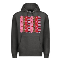 Charcoal Heather valentine's day brushstrokes Premium Hoodie - RanaPortraitStore