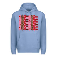 Colony Blue valentine's day brushstrokes Premium Hoodie - RanaPortraitStore
