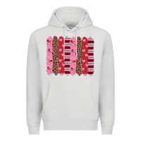 Dove Grey valentine's day brushstrokes Premium Hoodie - RanaPortraitStore
