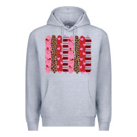 Heather Grey valentine's day brushstrokes Premium Hoodie - RanaPortraitStore