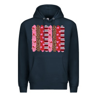 Navy valentine's day brushstrokes Premium Hoodie - RanaPortraitStore