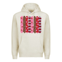 Oatmeal Heather valentine's day brushstrokes Premium Hoodie - RanaPortraitStore