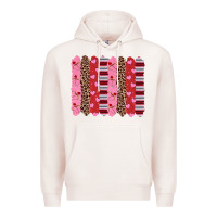 Pale Pink valentine's day brushstrokes Premium Hoodie - RanaPortraitStore