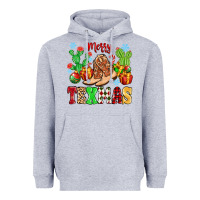 Heather Grey Merry Texmas Heavyweight Hoodie - MaliasSmallBusiness