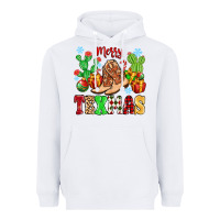 White Merry Texmas Heavyweight Hoodie - MaliasSmallBusiness