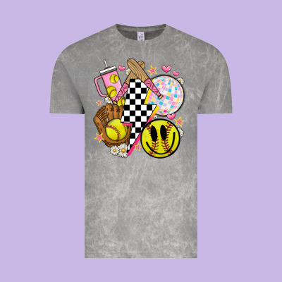 Retro Softball Vintage Tee Designed By Jahusdesignshop